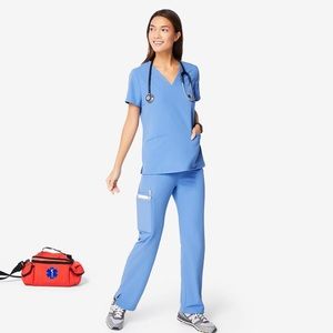 COPY - Figs Kade Scrub Pants in Ceil Blue size M